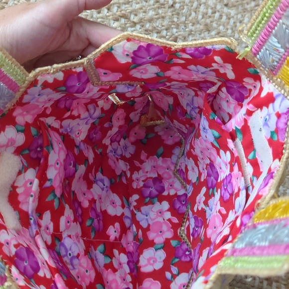 Vintage plastic canvas happy purse - Picture 6 of 12